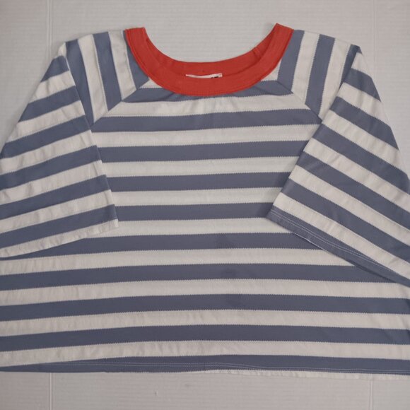 BUCKETLIST OVERSIZED STRIPED CROPPED TOP - Picture 5 of 10